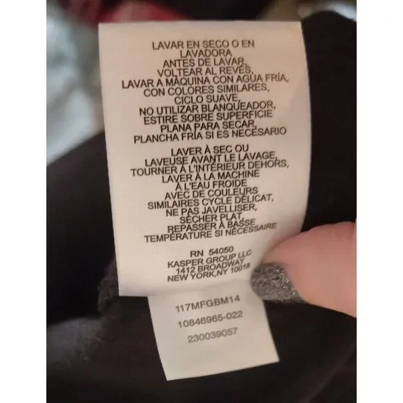 NWT Jones New York Women's Serenity Knit Mock Neck Tunic Top Size M Black Fall - Picture 6 of 9